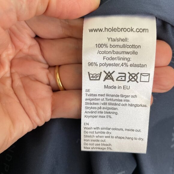 Holebrook Sweden Josefina Original Windproof Double Breasted Knit Jacket Navy S - Picture 14 of 16